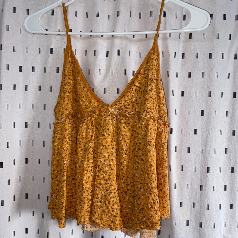 Yellow Tank crop top